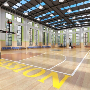 现代篮球场3D模型下载